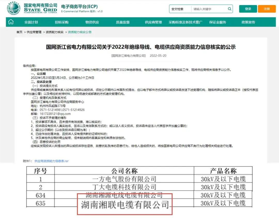 喜訊 | 湘聯(lián)電纜順利通過國家電網(wǎng)“供應(yīng)商資質(zhì)能力”審核！